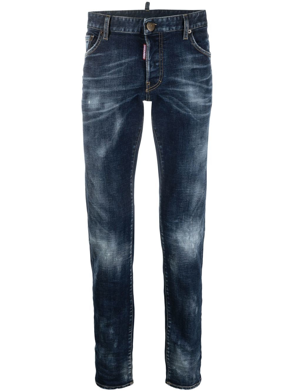 DSQUARED2 Distressed Indigo Jeans - Slim-Fit 5 Pocket Pants for Men