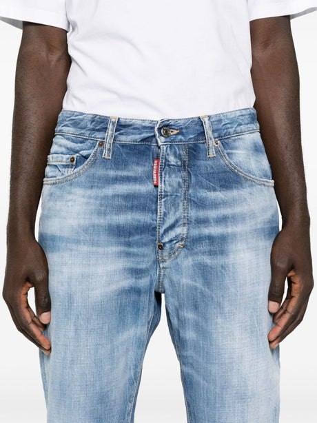 DSQUARED2 Men's Faded Blue Comfort Jeans