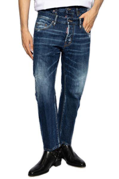 DSQUARED2 Navy Blue Cotton Denim Pants