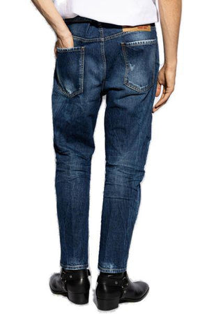 DSQUARED2 Navy Blue Cotton Denim Pants