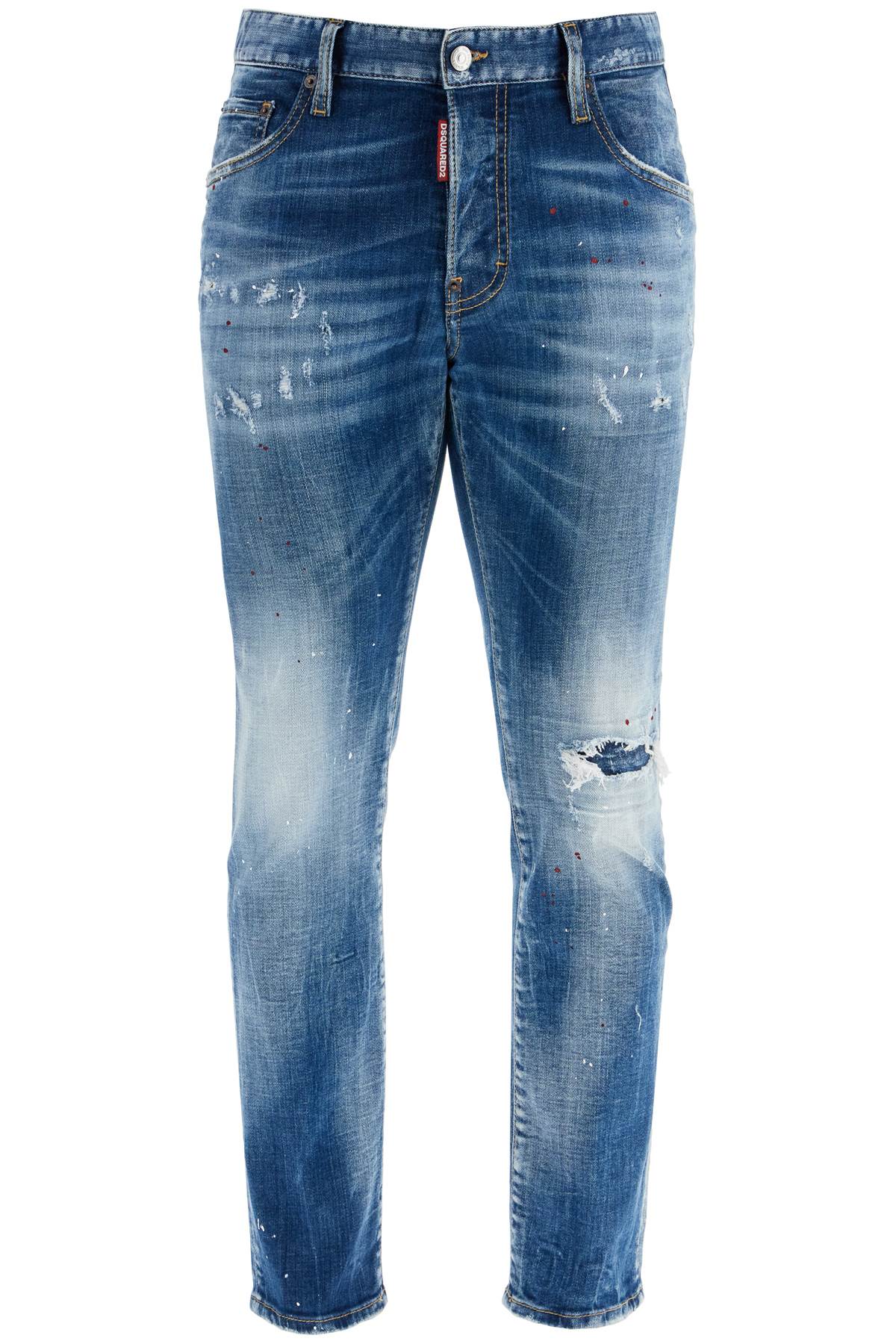 DSQUARED2 Slim Fit Used Effect Jeans - Modern Urban Style