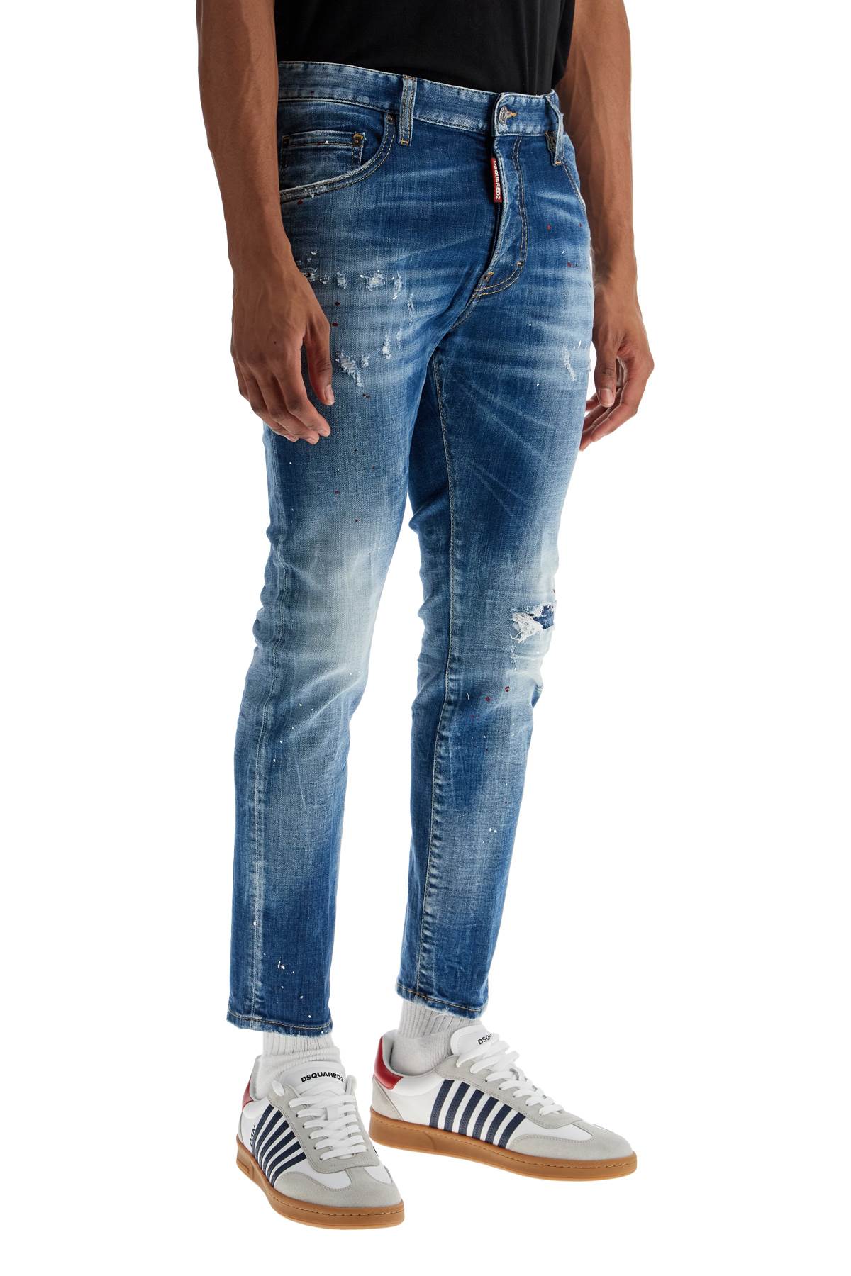 DSQUARED2 Slim Fit Used Effect Jeans - Modern Urban Style