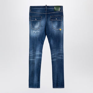 DSQUARED2 Navy Blue Distressed Denim Jeans