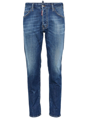 DSQUARED2 Navy Blue Five-Pocket Stretch Pants