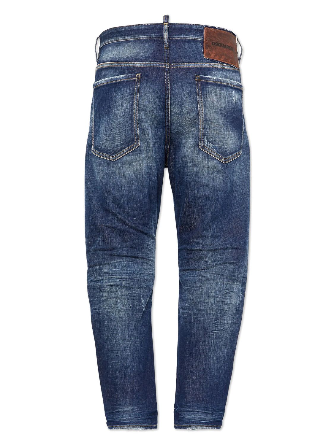 DSQUARED2 Mid-Rise Straight-Leg Jeans with Mini Logo Tag