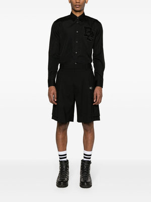 DSQUARED2 Black Utility One Pleat Shorts for Men in SS24