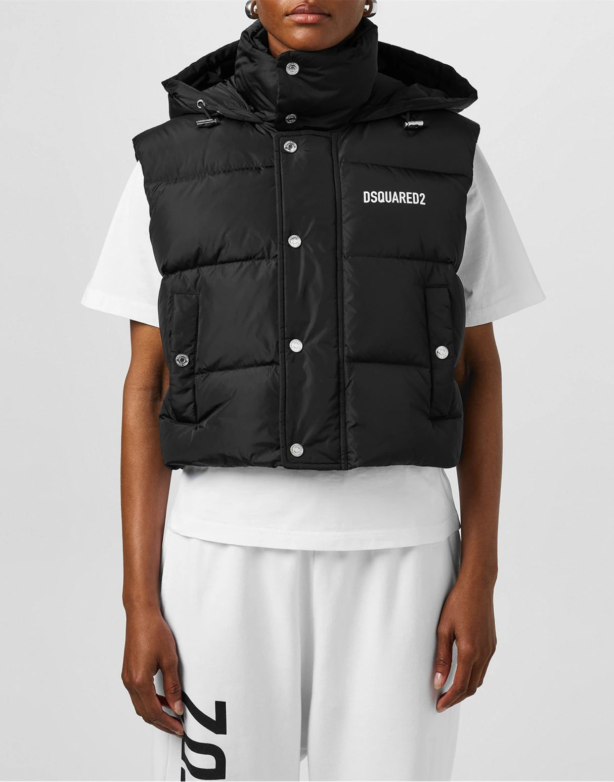 DSQUARED2 Logo Printed Down Vest Jacket