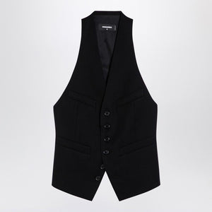 DSQUARED2 Elegant Black Wool Vest