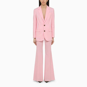 DSQUARED2 Pink Wool Blend Palazzo Trousers for Women - SS24 Collection