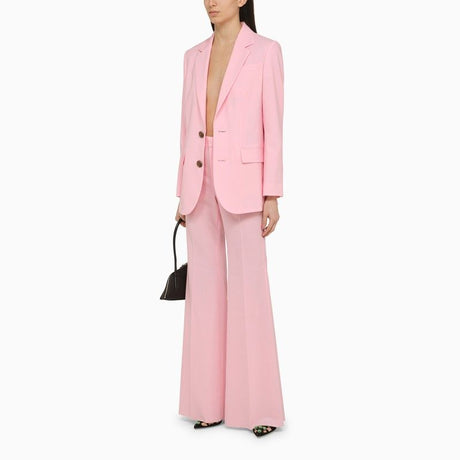 DSQUARED2 Pink Wool Blend Palazzo Trousers for Women - SS24 Collection