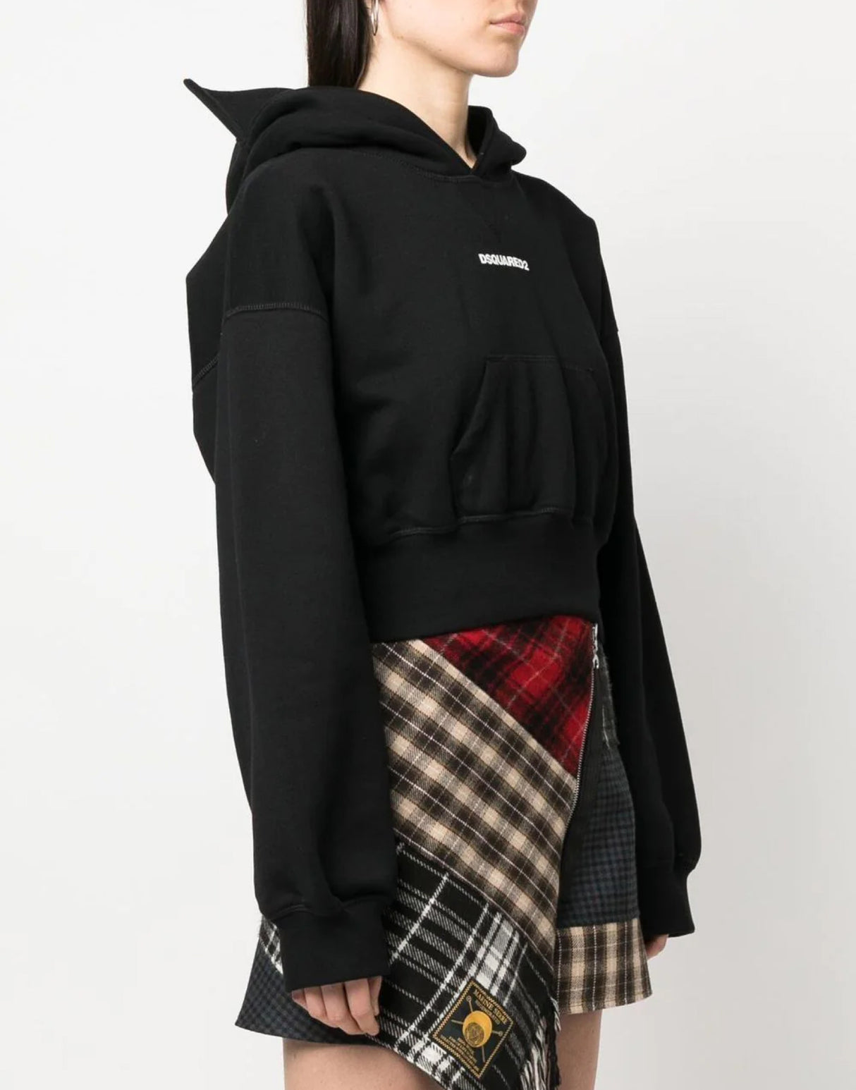 DSQUARED2 Mini Cropped Hoodie with Logo for Women