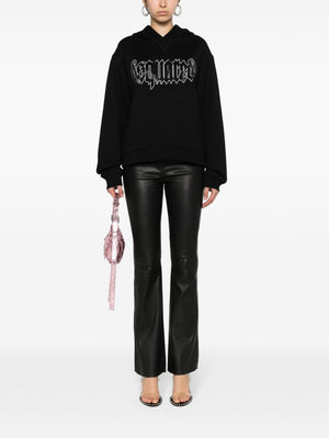 DSQUARED2 Women's Black Cotton Logo Print Hoodie for SS24