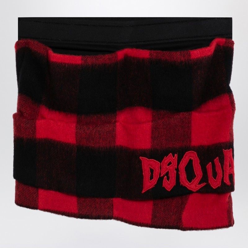 DSQUARED2 Chic Red & Black Checked Mini Skirt