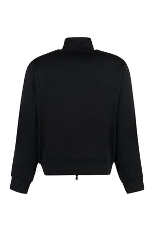 Men's Black Contrast Logo Bands Nylon Sweatshirt - FW23