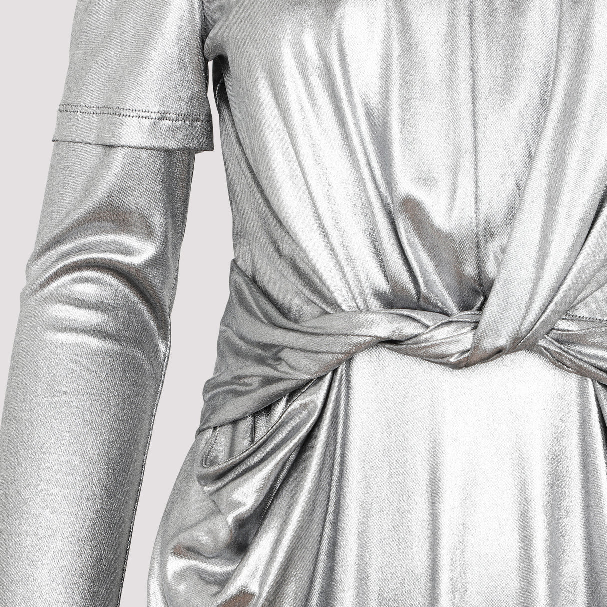 LOEWE Metallic Draped Dress for Women - SS23 Collection