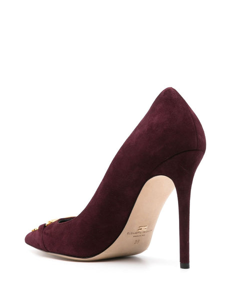 ELISABETTA FRANCHI 105mm Stylish Pointed Toe Suede Pumps