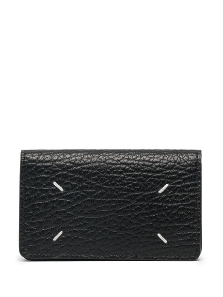 MAISON MARGIELA Mini Grained Leather Purse with Four Stitch Detail