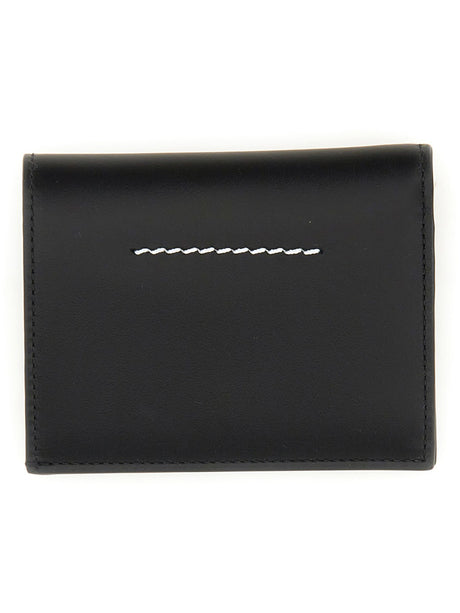 MM6 MAISON MARGIELA Mini Logo Wallet in Luxurious Leather