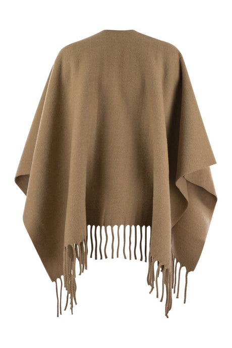 FABIANA FILIPPI WOOL FRINGED CAPE