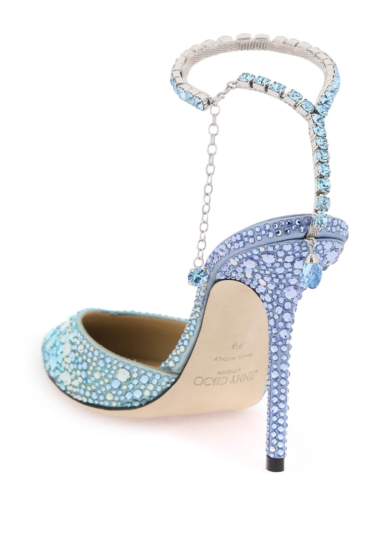 JIMMY CHOO Peacock Blue Crystal Pumps - FW23 Collection