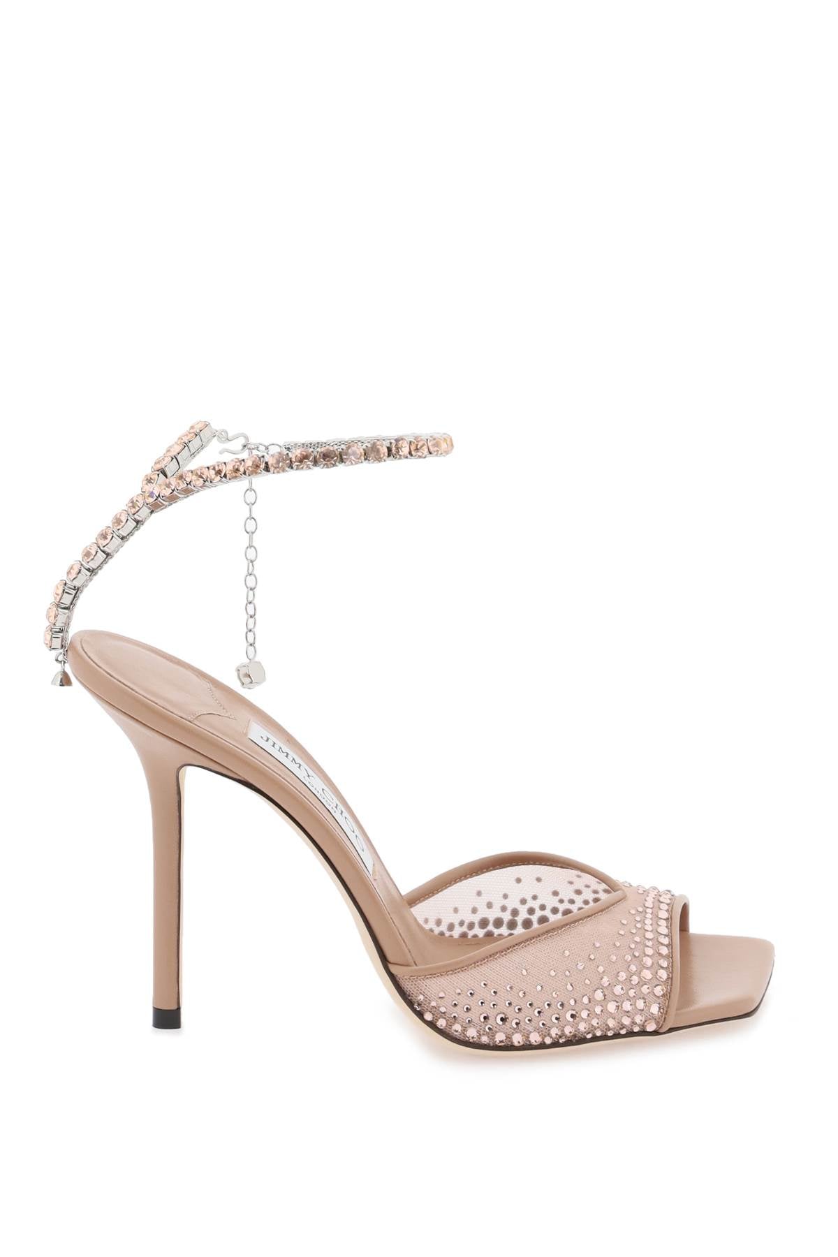 JIMMY CHOO Mixed-Colored Crystal Strap Sandals for Women