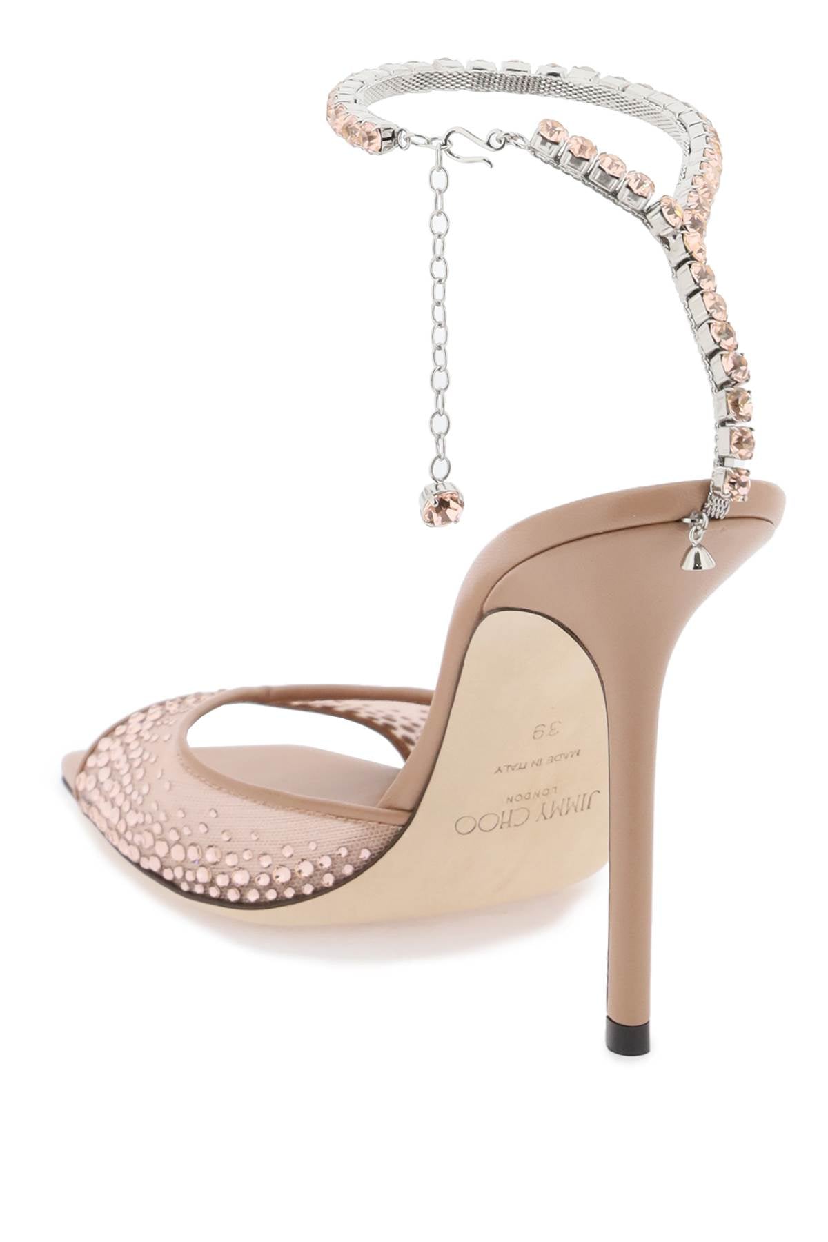 JIMMY CHOO Mixed-Colored Crystal Strap Sandals for Women