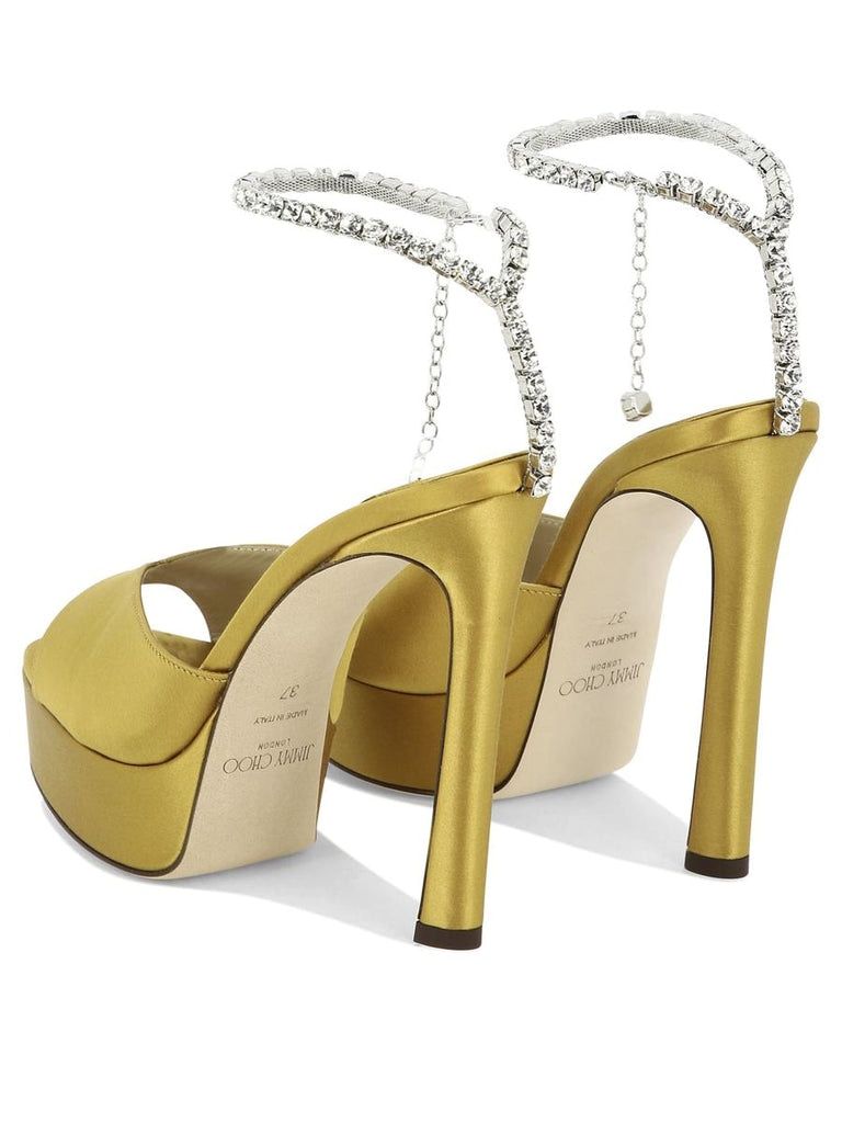 JIMMY CHOO Sunflower Crystal Sandals for Women