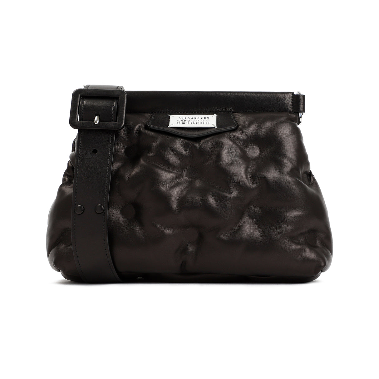 MAISON MARGIELA Chic Quilted Leather Mini Handbag with Silver Accents