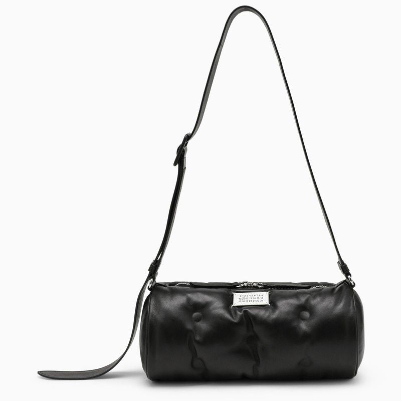 MAISON MARGIELA Mini Black Leather Glam Slam Pillow Handbag