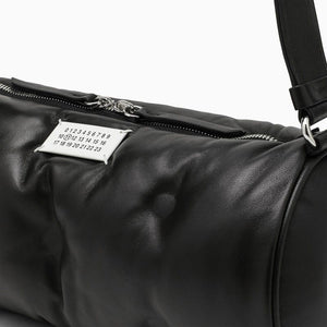 MAISON MARGIELA Mini Black Leather Glam Slam Pillow Handbag