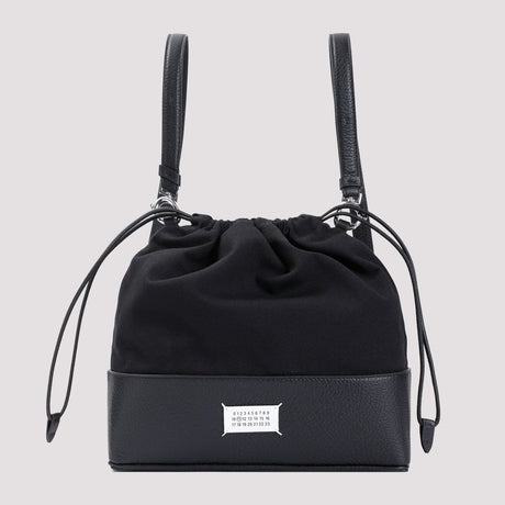 MAISON MARGIELA Modern Mini Backpack in Grained Leather and Cotton - 28.5cm x 30cm x 10cm