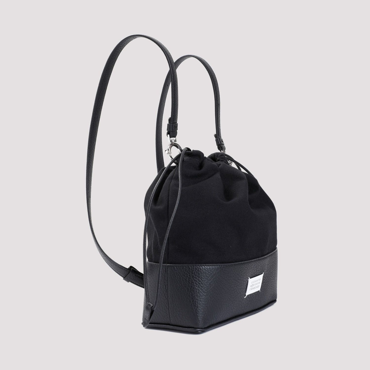 MAISON MARGIELA Modern Mini Backpack in Grained Leather and Cotton - 28.5cm x 30cm x 10cm