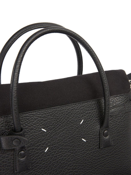MAISON MARGIELA Elegant Grained Leather Handbag with Signature Stitch