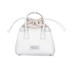 時尚奢華的白色女士皮革手提包 - FW23 版本
