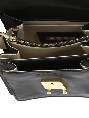 أنيقة الكتف الأسود حقيبة للنساء - حزام قابل للتعديل، إغلاق بوابة، جيوب داخلية مختلطة