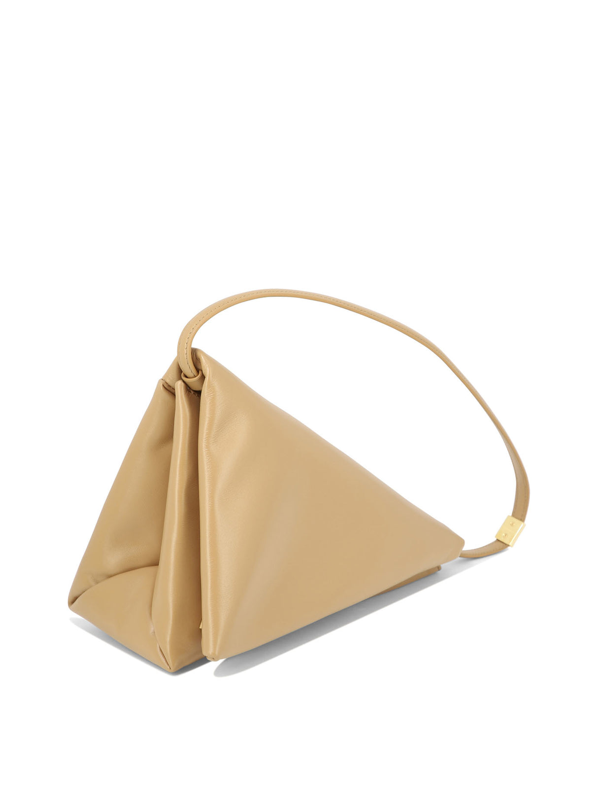 MARNI Beige Leather Shoulder Bag: SS24 Collection