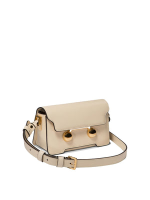 MARNI Trunkaroo Mini White Leather Shoulder Bag