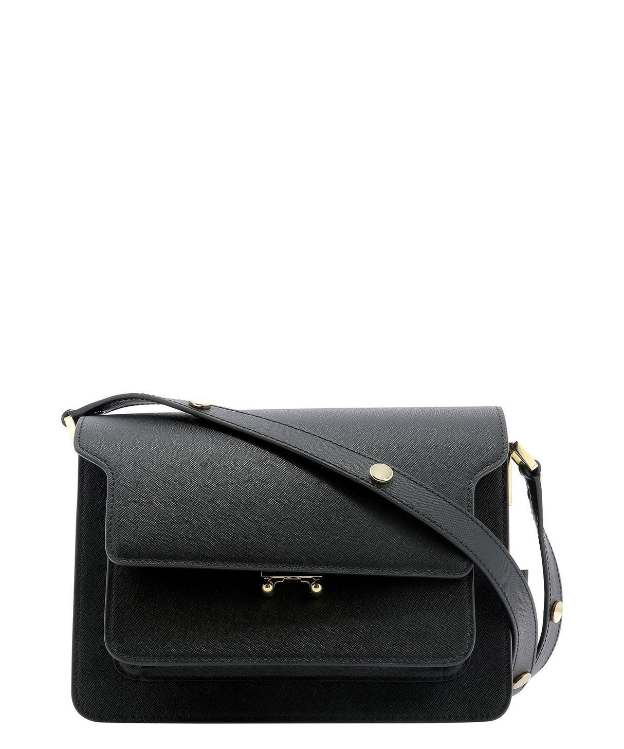 MARNI Sophisticated Black Leather Shoulder Bag for Women