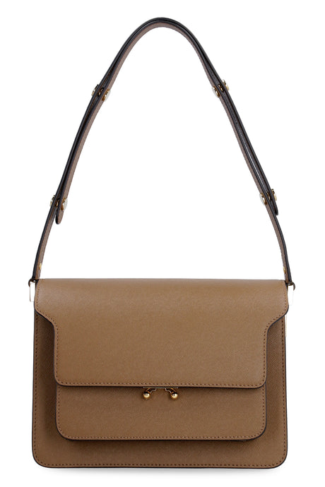 حقيبة مارني ترانك من جلد العجل بنقشة أحادية - تصميم إيطالي كلاسيكي للمرأة الحديثة
