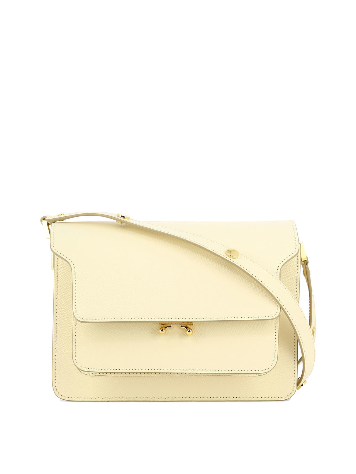 White Adjustable Shoulder Handbag with Inner Zip Pockets for Women in SS24 Collection