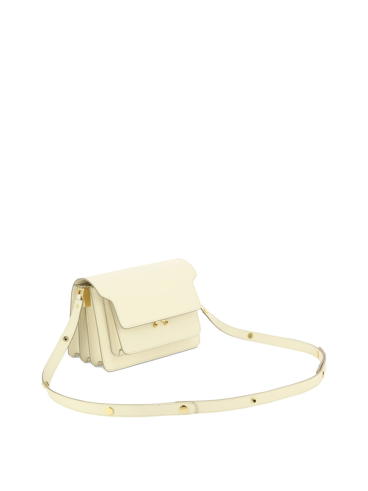 White Adjustable Shoulder Handbag with Inner Zip Pockets for Women in SS24 Collection