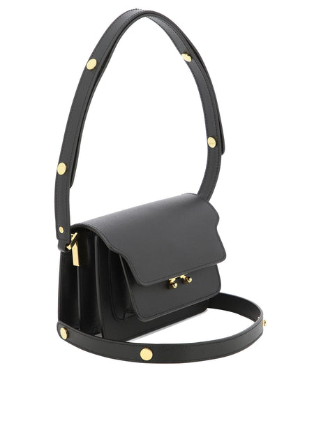 Stylish Black Leather Mini Shoulder Bag for Women