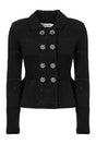 SELF-PORTRAIT Textured Knit Peplum Jacket - XS