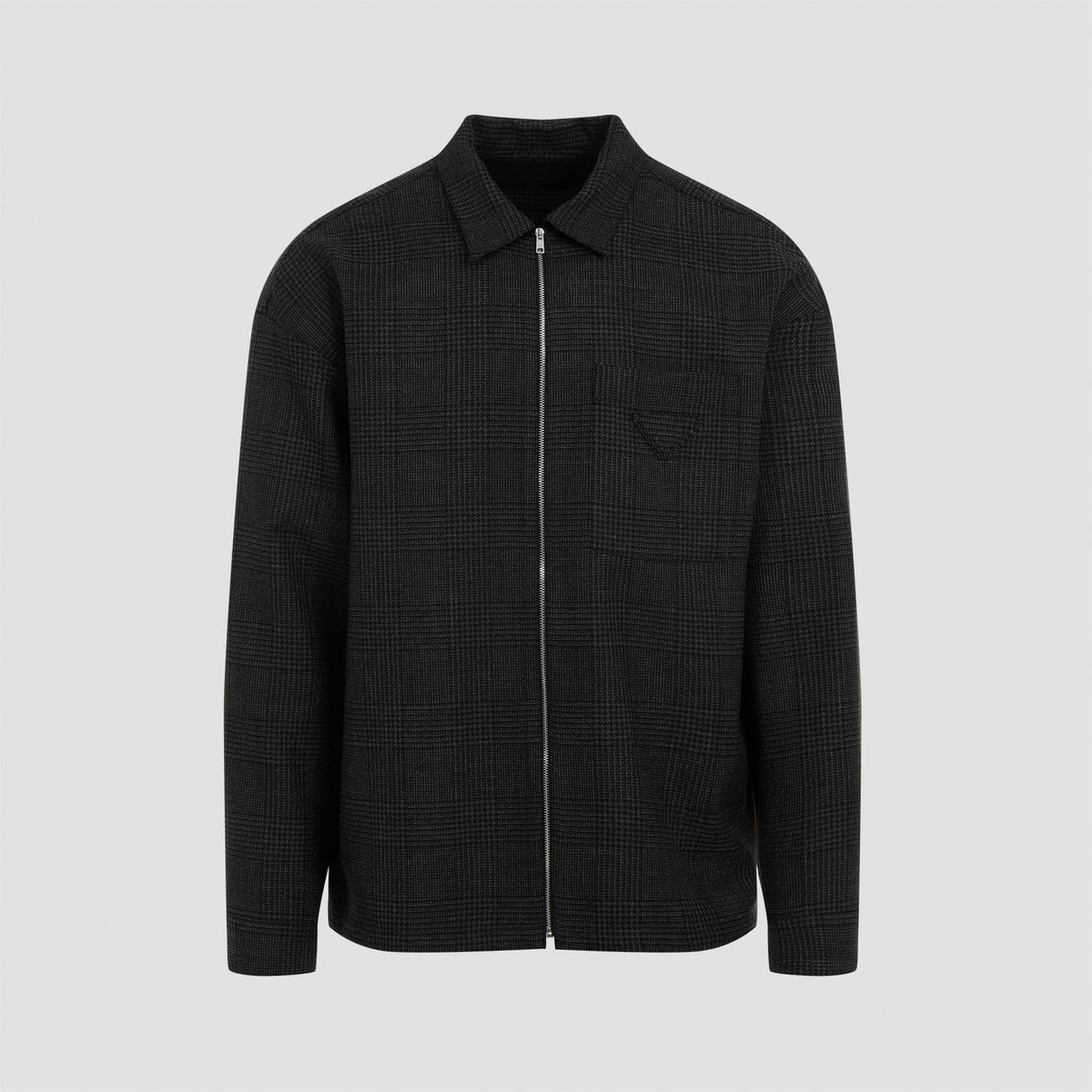 PRADA Men's Prince of Wales Checkered Design Overshirt