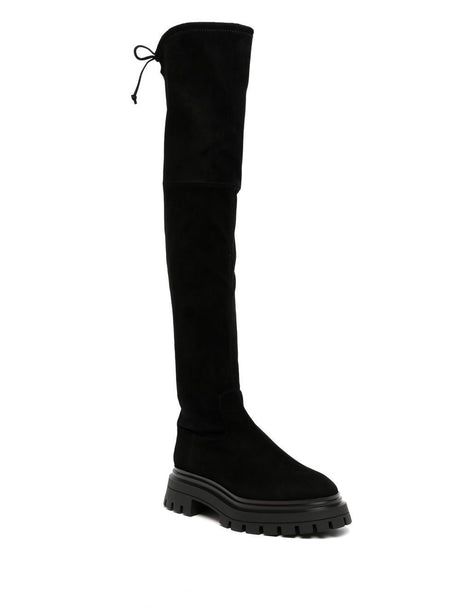 STUART WEITZMAN Stunning Black Suede Knee-High Boots for Women