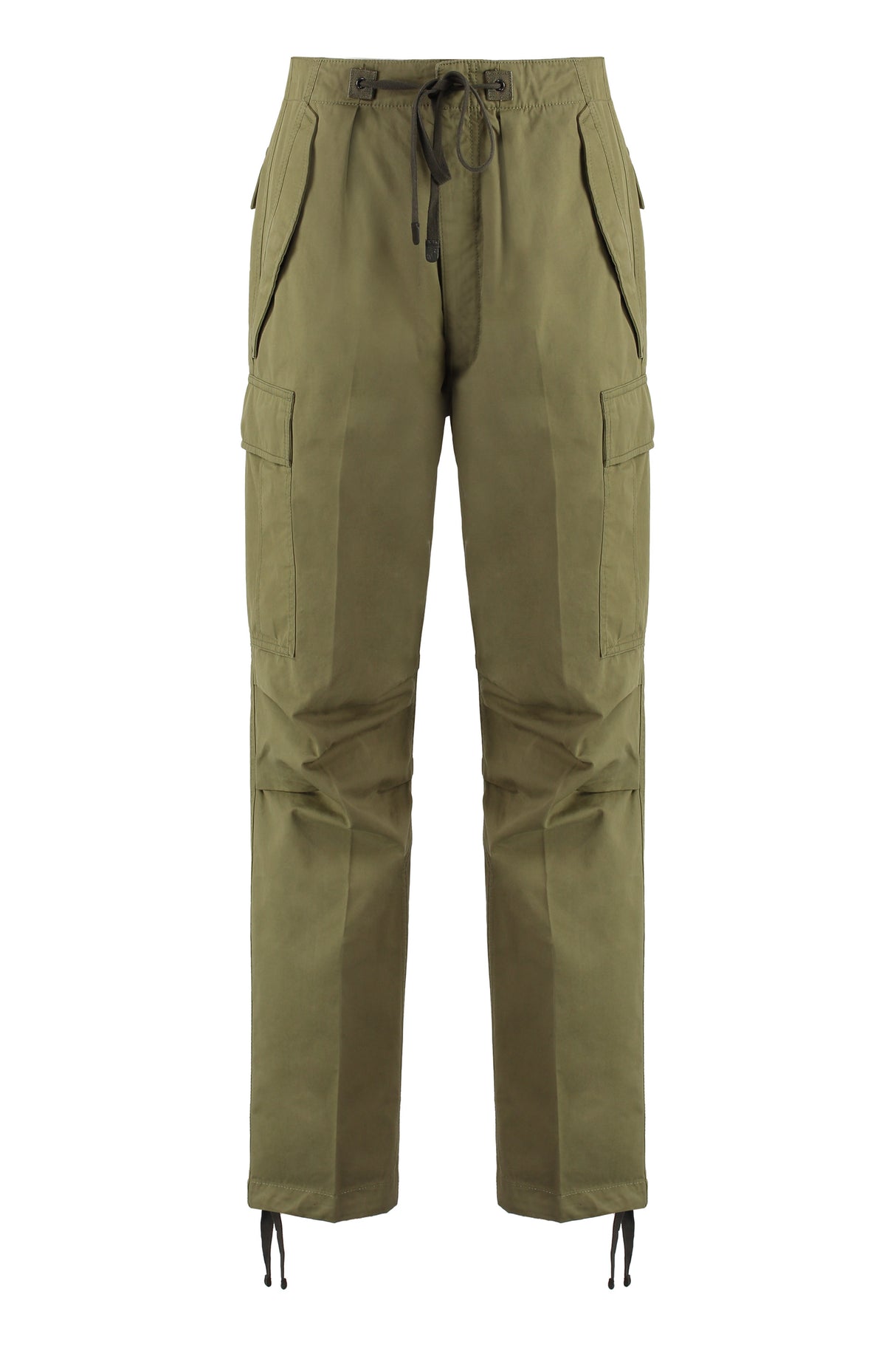男士绿色棉质货物裤子(SS24款)