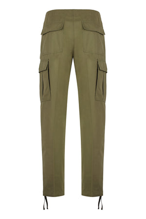 男士绿色棉质货物裤子(SS24款)