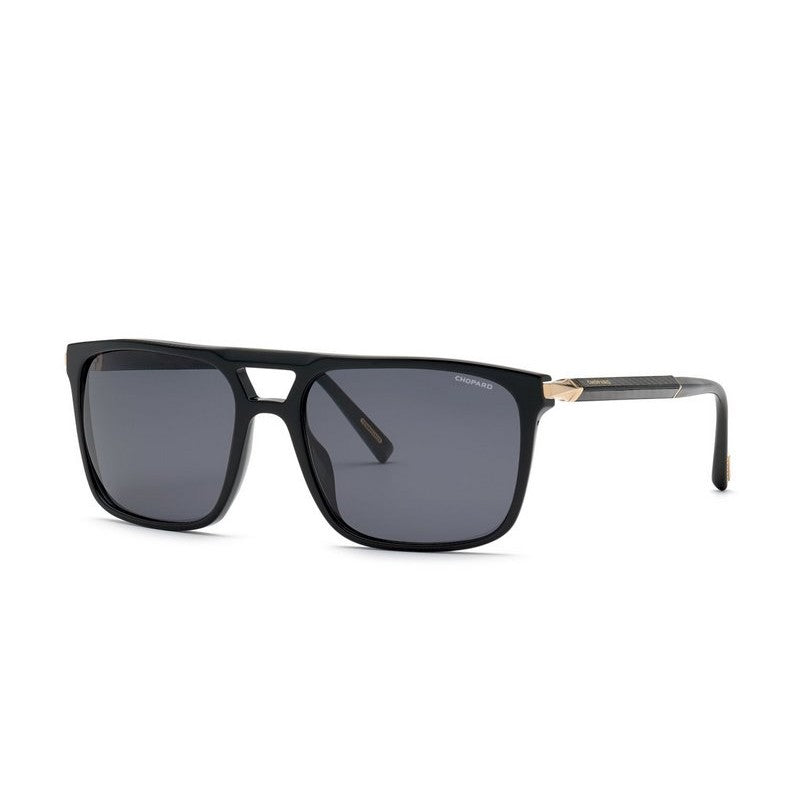 CHOPARD Shiny Black Sunglasses for Men - Carryover 2024 Collection