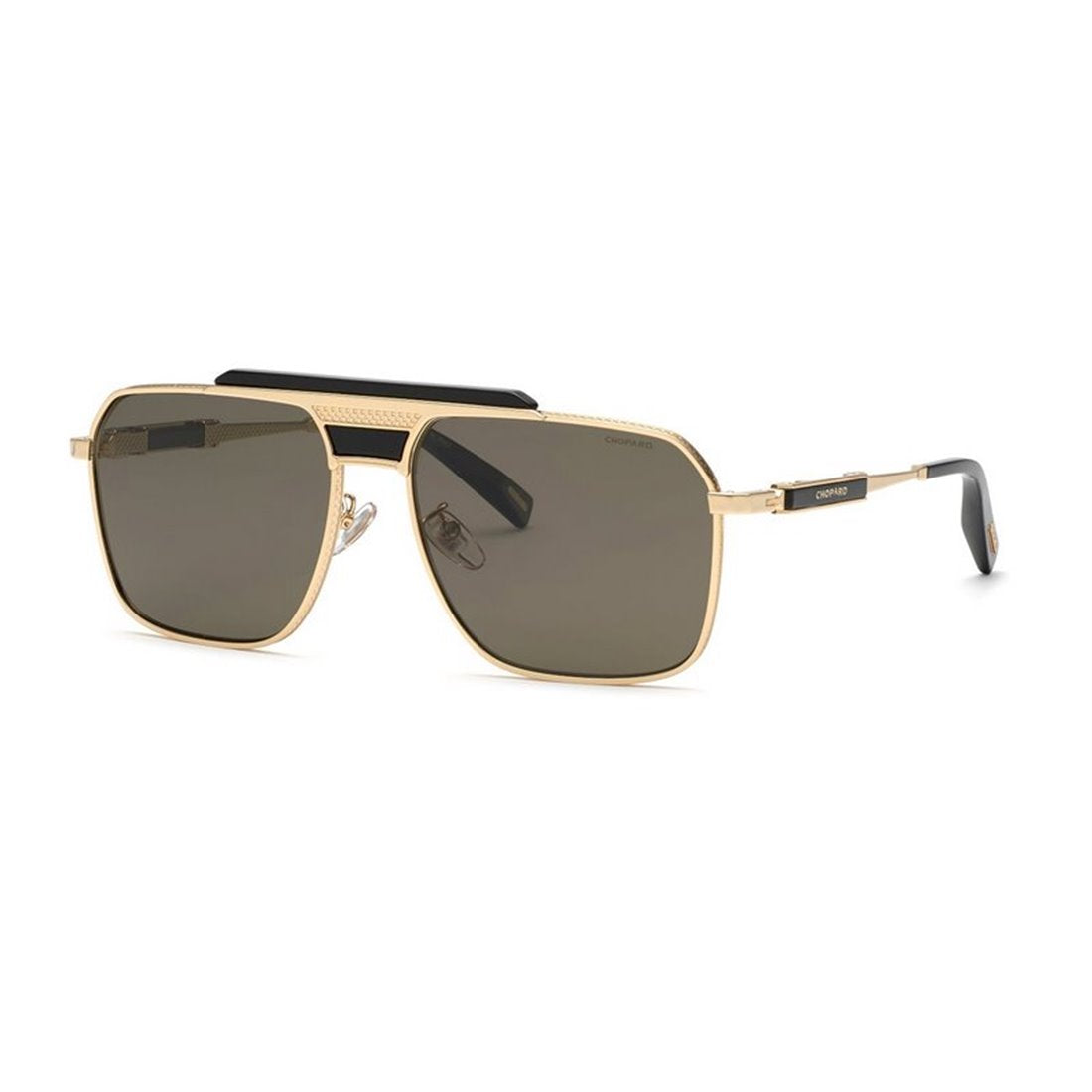 CHOPARD Sleek Shiny Gun Frame Sunglasses for Men