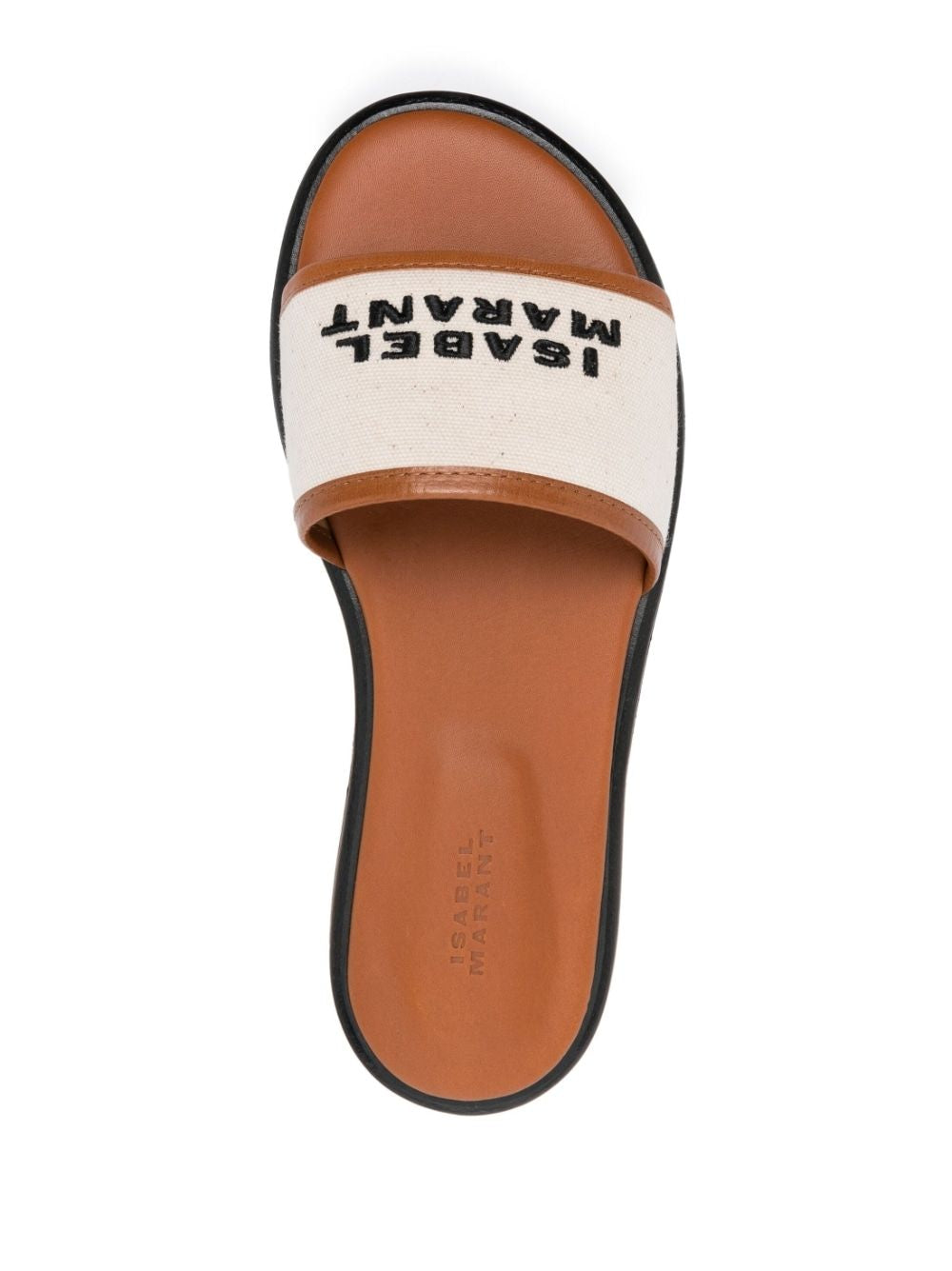 ISABEL MARANT Luxurious Leather Slide Sandals in Rich Cognac for Women